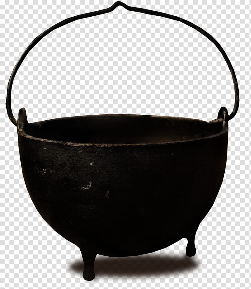 Halloween, black metal cooking pot transparent background PNG clipart