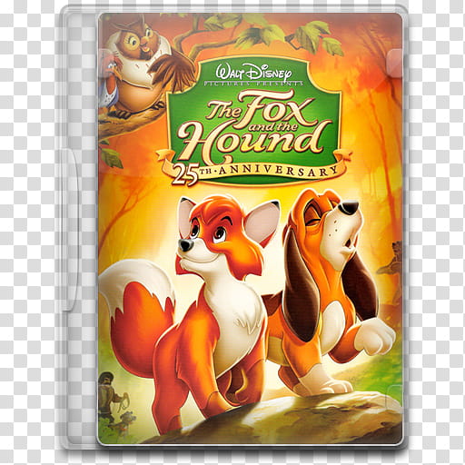 Movie Icon Mega , The Fox and the Hound, The Fox and the Hound DVD case transparent background PNG clipart