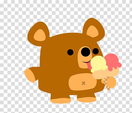 bear eating ice cream illustration transparent background PNG clipart