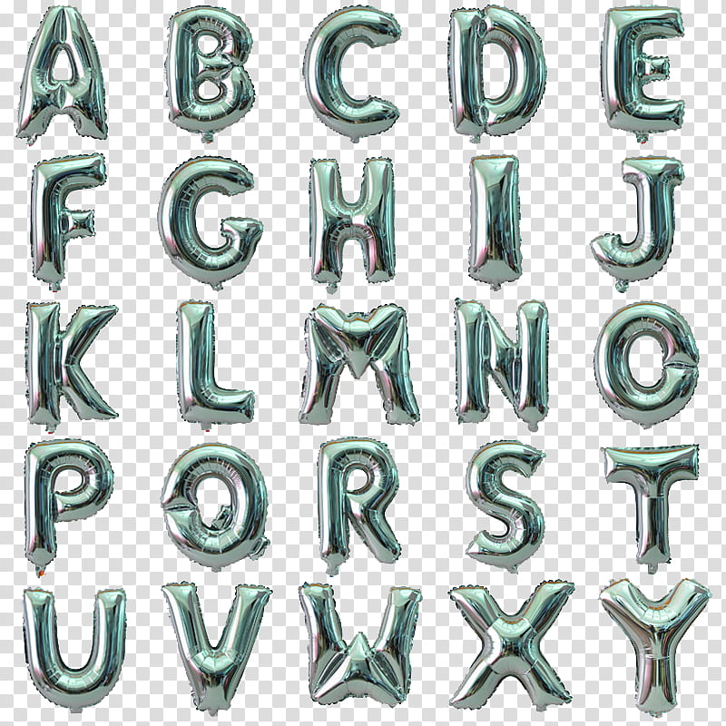 gray A-Z alphabetical letters transparent background PNG clipart