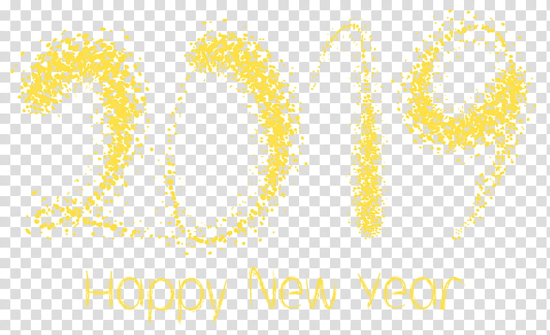 New Year Text, Text Messaging, Yellow, Line transparent background PNG clipart