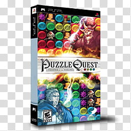 PSP Games Boxed  , Puzzle Quest, Challenge of the Warlords transparent background PNG clipart