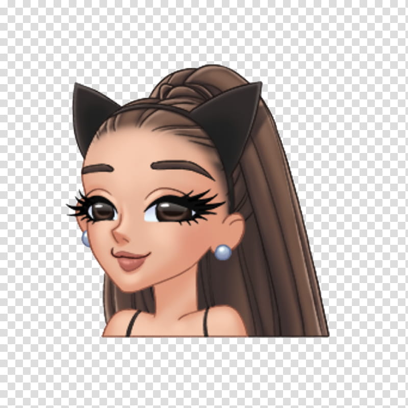 Arimojis part II elliexcutiepie, Ariana Grande cartoon transparent background PNG clipart
