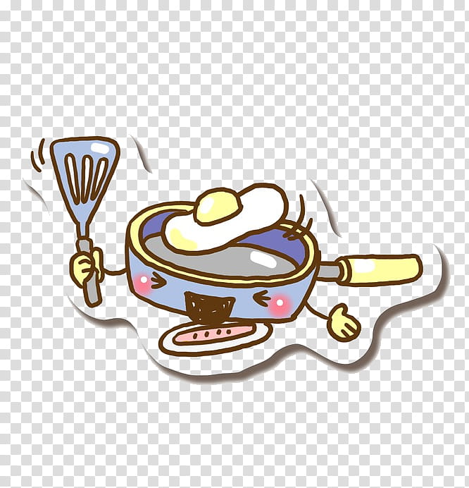 Egg, Fried Egg, Omelette, Frying Pan, Pots, Drawing, Food, Line transparent background PNG clipart