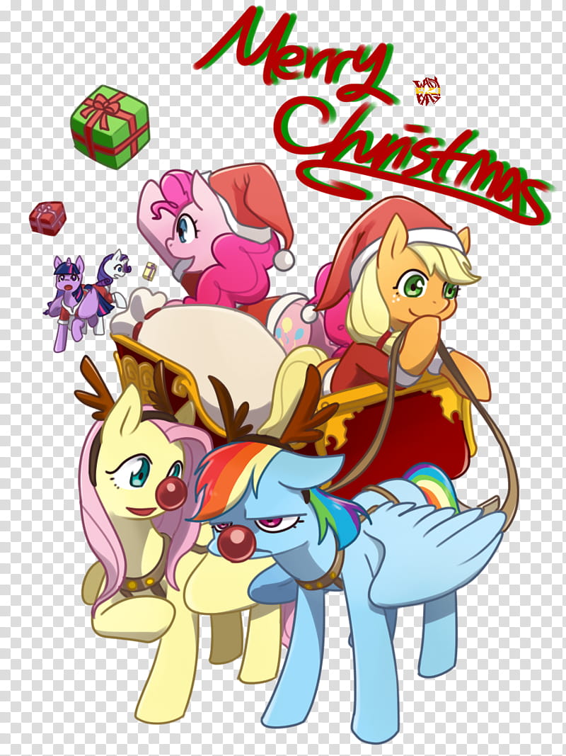 Merry Christmas, Merry Christmas My Little Pony characters transparent background PNG clipart