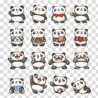 Art , black and white panda illustrations transparent background PNG clipart