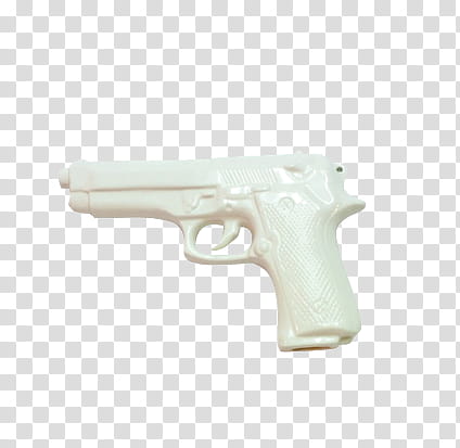 AESTHETIC GRUNGE, white semi-automatic pistol transparent background PNG clipart