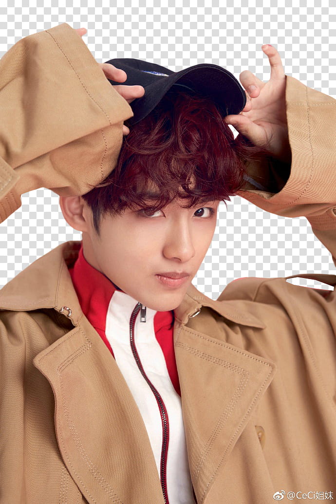 WINWIN NCT CECI, man holding his black cap transparent background PNG clipart