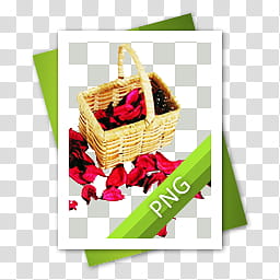 Aire s, red rose petals in wicker basket transparent background PNG clipart