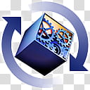 Visual Complete in, blue cube icon transparent background PNG clipart