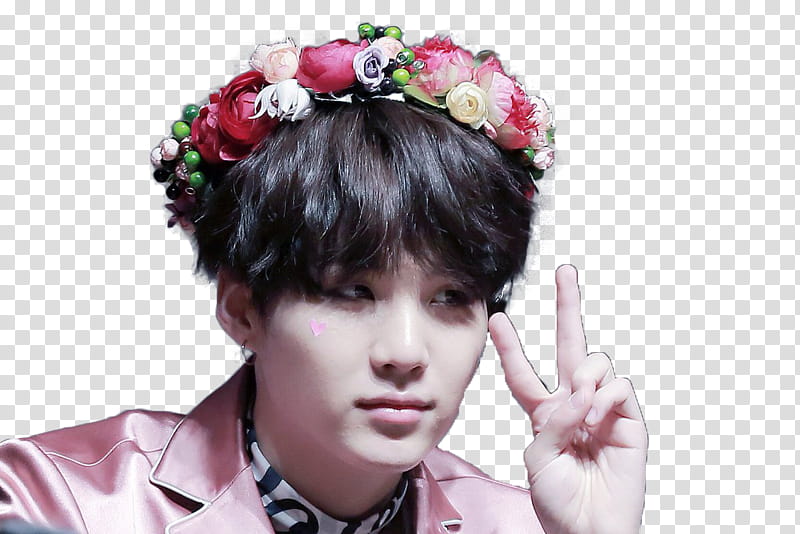 min yoongi , man wearing pink suit jacket transparent background PNG clipart