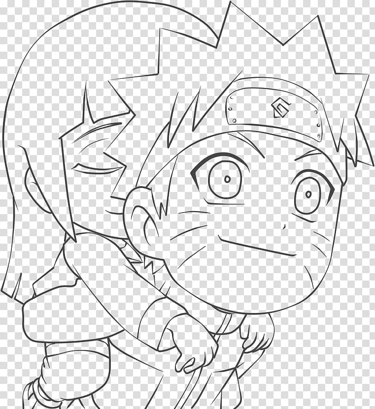NaruHina moment [LineArt], Naruto and Hinata illustration transparent background PNG clipart