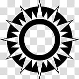 white and black sun sketch transparent background PNG clipart