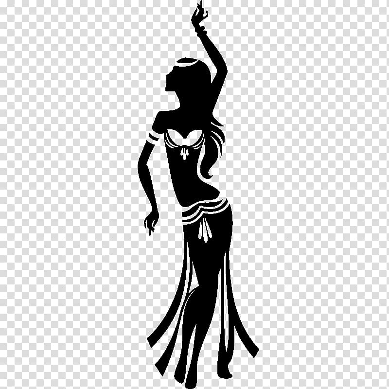 Dancer Silhouette, BELLY DANCE, Tribal Fusion, Ballet, Blackandwhite transparent background PNG clipart