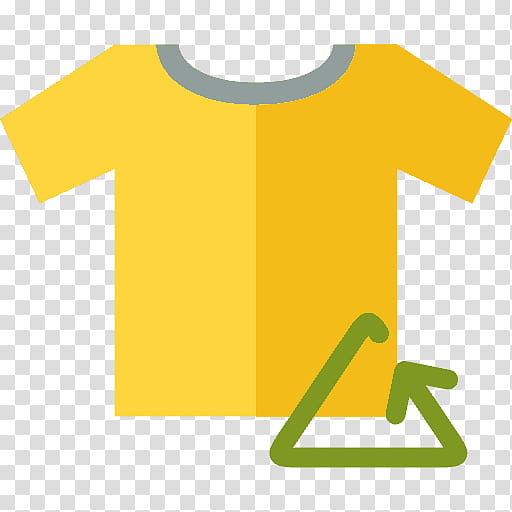 Recycling Logo, Tshirt, Recycling Symbol, Clothing, Sleeve, Icon Design, Yellow, Green transparent background PNG clipart