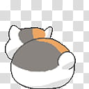 Nyanko sensei Shimeji, brown, gray, and white cat illustration transparent background PNG clipart