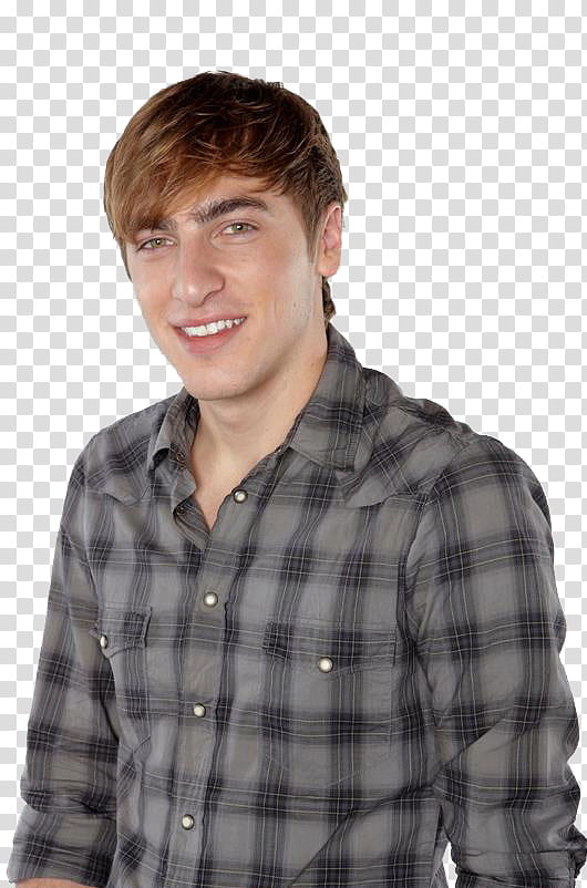 Kendall Schmidt HQ, man in gray plaid dress shirt transparent background PNG clipart