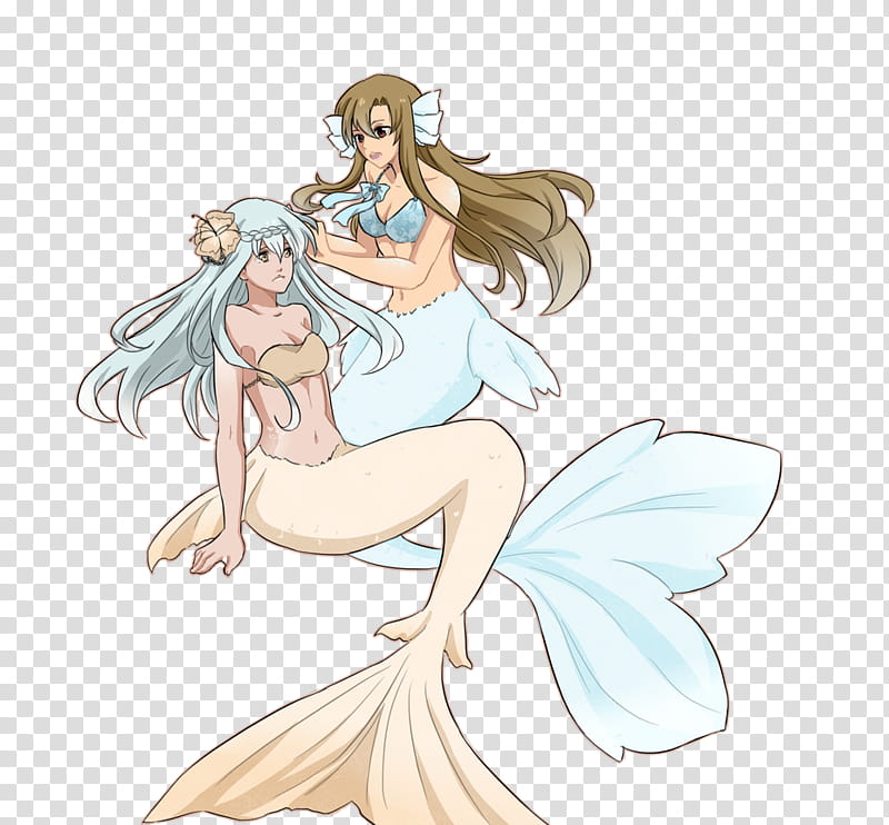 Mermaid Aoki and Einhard transparent background PNG clipart