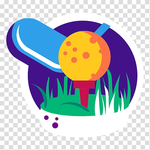 Golf, Ball, Golf Balls, Golf Course, Purple, Yellow, Logo, Child Art transparent background PNG clipart