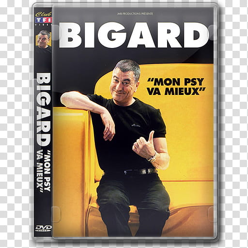 DvD Case Icon Special , J.M. Bigard Mon psy va mieux DvD Case transparent background PNG clipart