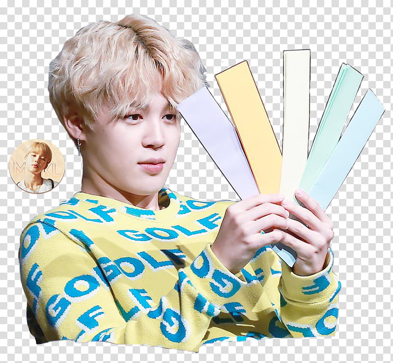 Park Jimin GOLF sweater fansign HQs transparent background PNG clipart