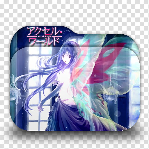 Accel World Anime Folder Icons, anime character transparent background PNG clipart