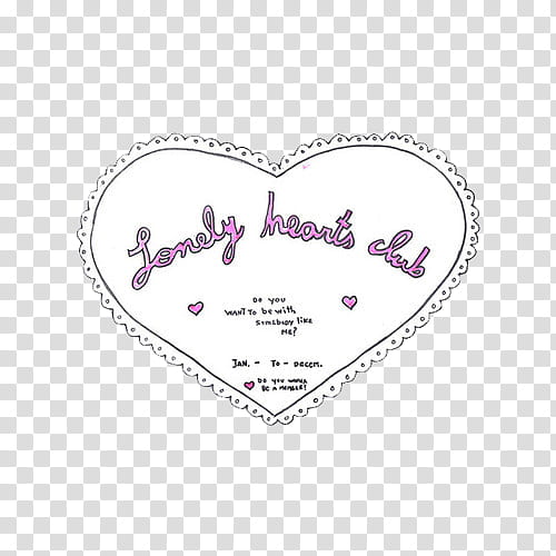 Lonely hearts club logo transparent background PNG clipart