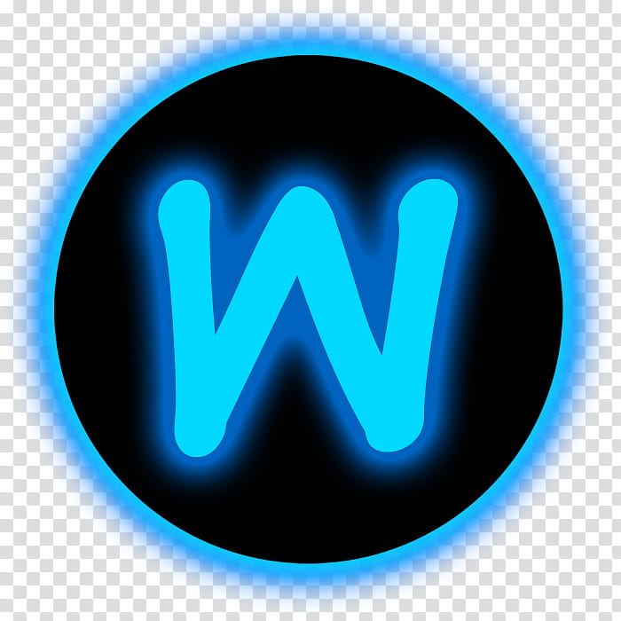 Illuminate, blue letter W icon transparent background PNG clipart