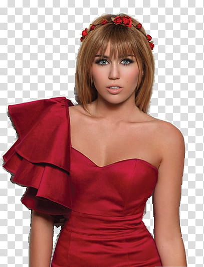 Miley Cyrus Vestido Rojo, Miley Cyrus transparent background PNG clipart