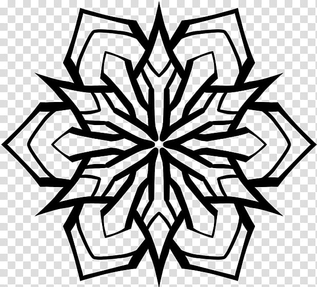 Lacey Snowflake Brushes for Manga Studio , black snowflake illustration transparent background PNG clipart