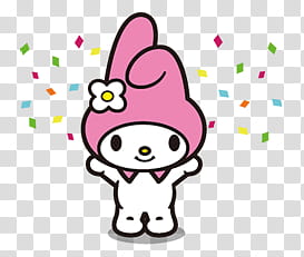 My Melody S , pink and white cartoon character transparent background PNG clipart