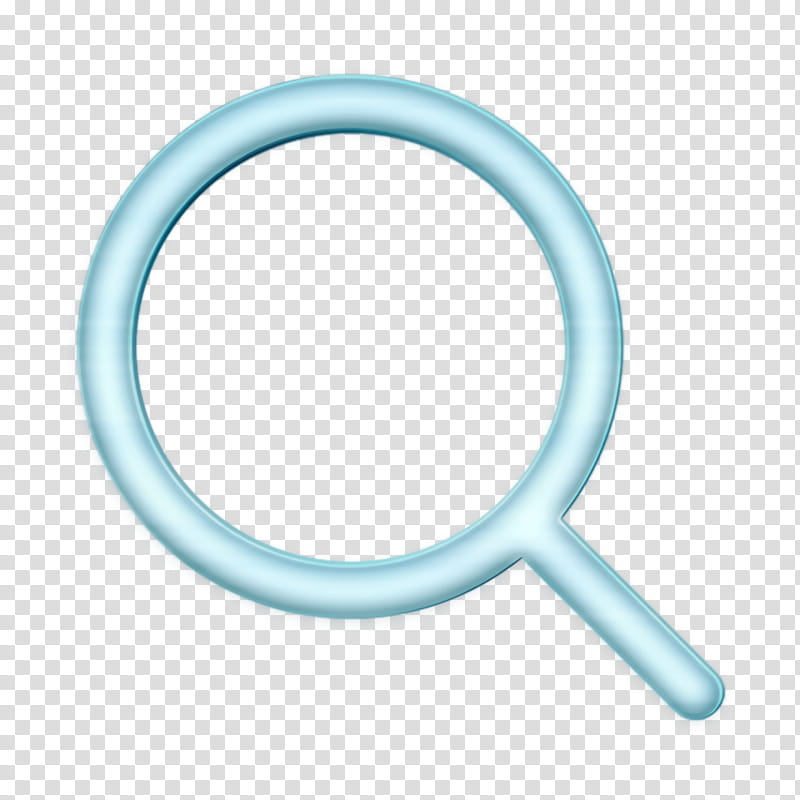 Magnifying Glass Icon, Search Icon, Body Jewellery, Line, Meter, Aqua, Turquoise, Circle transparent background PNG clipart