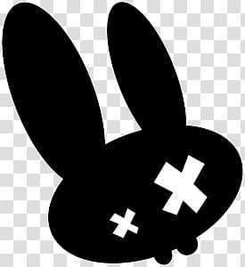 , black and white rabbit transparent background PNG clipart