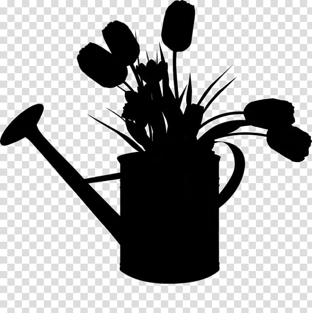 Flower Garden, Watering Cans, Water Bottles, Zinc Watering Can, Jug, Meat Raffle, Plant, Blackandwhite transparent background PNG clipart