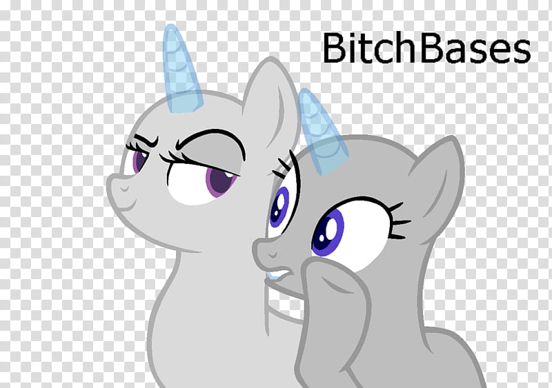 MLP Base Are you in Shining harem, two gray and white unicorns art transparent background PNG clipart
