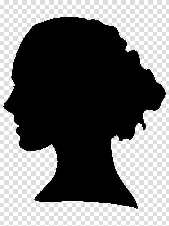 face silhouette head hairstyle chin, Neck, Blackandwhite transparent background PNG clipart