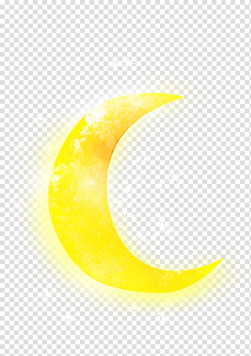 Crescent Moon, Watercolor, Paint, Wet Ink, Cartoon, Animation, Food, Yellow transparent background PNG clipart