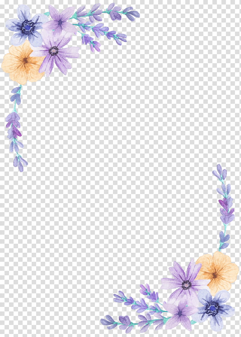 Blue Flower Borders And Frames, Floral Design, Purple, Flower Bouquet, Watercolor Painting, Lavender, Blue Rose, Lilac transparent background PNG clipart