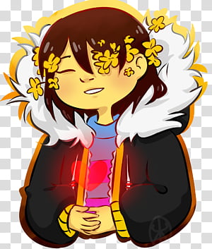 Flowerfell Frisk Transparent Background Png Clipart Hiclipart - flower fell roblox