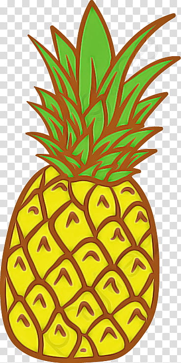 Pineapple, Ananas, Fruit, Plant, Yellow, Food transparent background PNG clipart