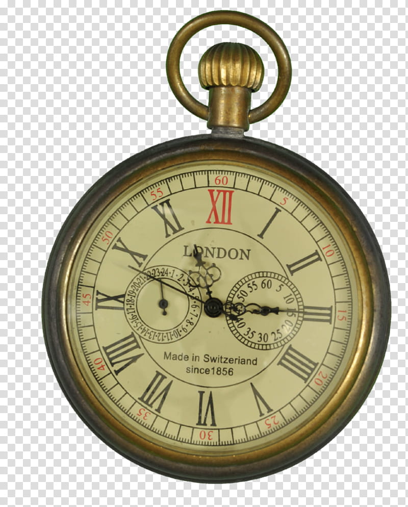 pocketwatch, silver and gold London pocket watch transparent background PNG clipart