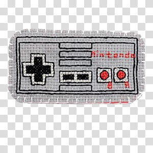 Whatever Stuff, grey knitted Nintendo game controller textile art transparent background PNG clipart