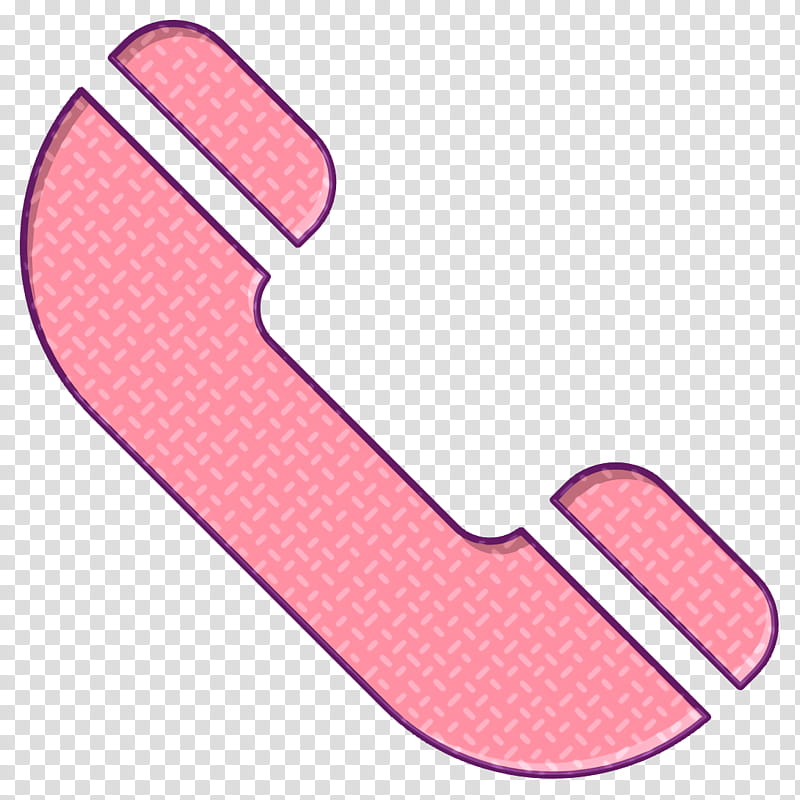 Contact us icon Phone icon Telephone icon, Pink, Line, Material Property, Finger transparent background PNG clipart