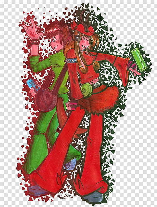 Red n Green :Happy th Ishi: transparent background PNG clipart