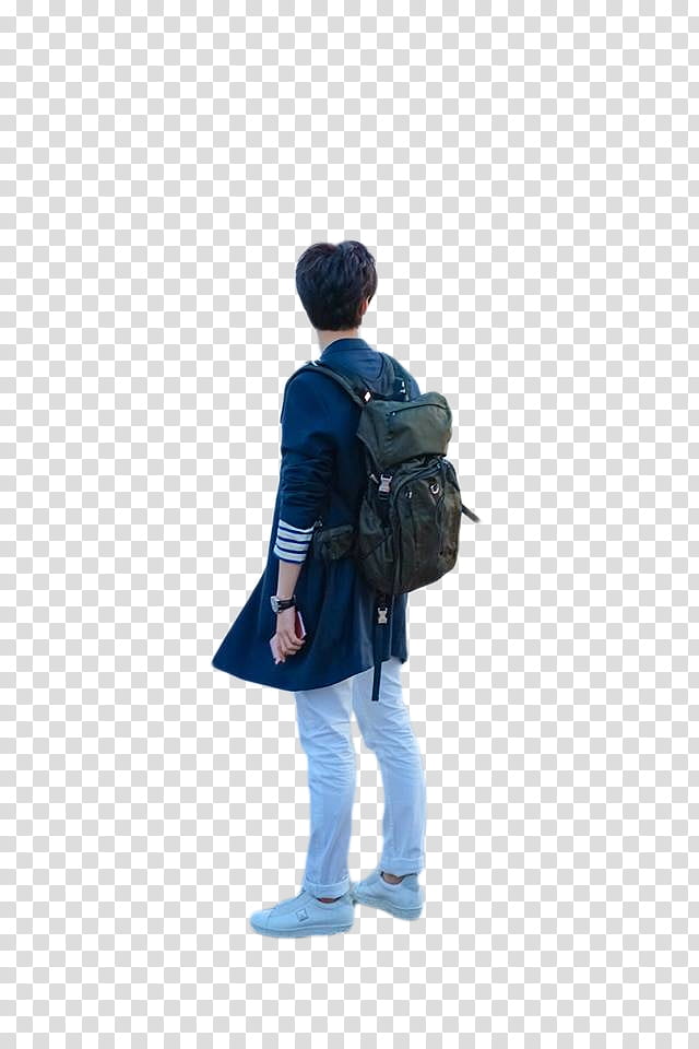 Luhan, man standing wearing back transparent background PNG clipart