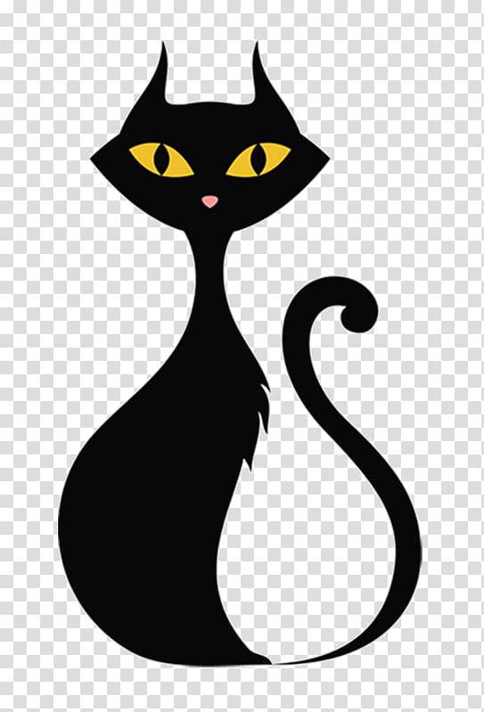 Halloween Cat Drawing, Black Cat, Kitten, Witchcraft, Halloween , Silhouette, Small To Mediumsized Cats, Whiskers transparent background PNG clipart
