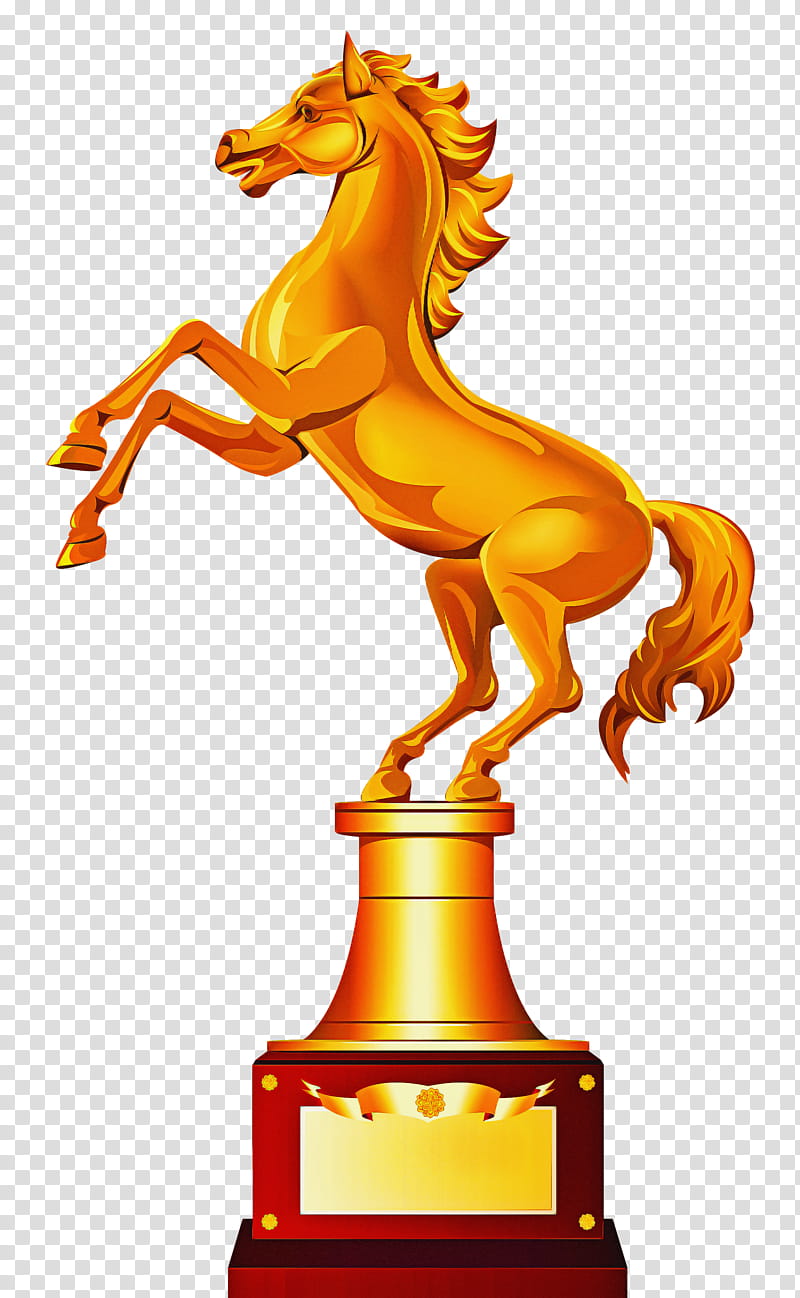 Cartoon Gold Medal, Horse, Takeout, Trophy, Golden Horse Awards, Jockey, Equestrian, Yellow transparent background PNG clipart