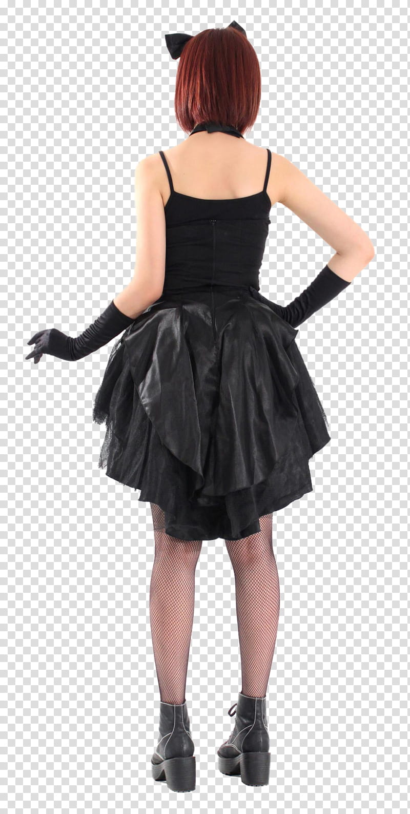 T ara, woman in black spaghetti strap dress transparent background PNG clipart