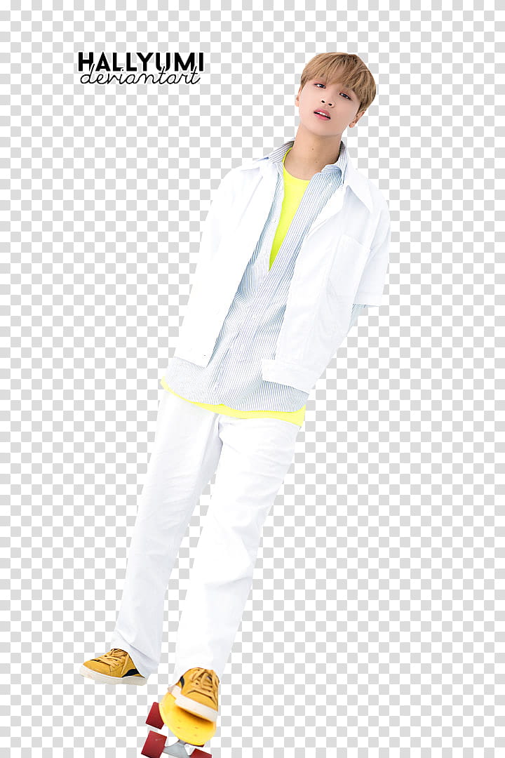 Haechan, man in white dress shirt transparent background PNG clipart