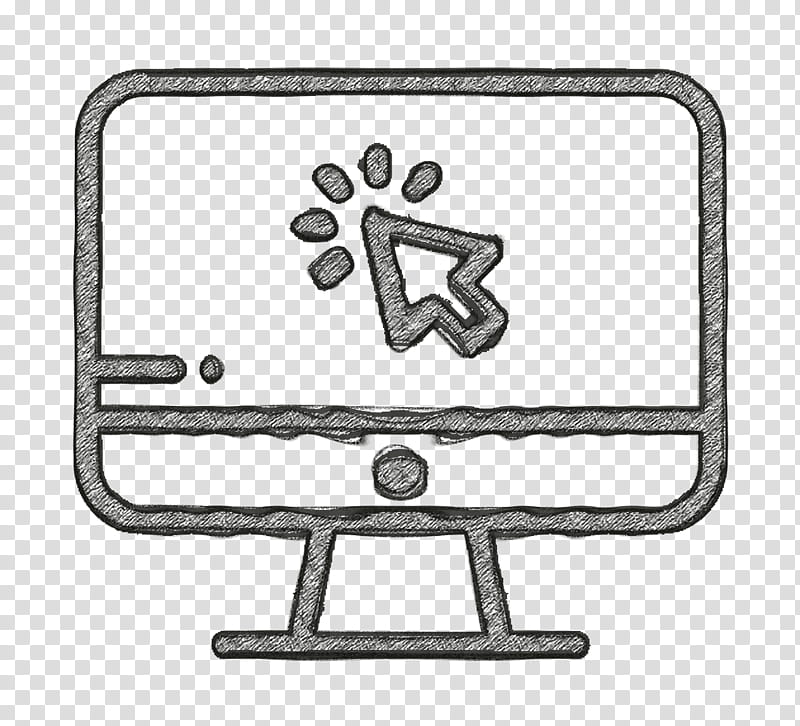 Pc icon Screen icon Creative Process icon, Line Art transparent background PNG clipart